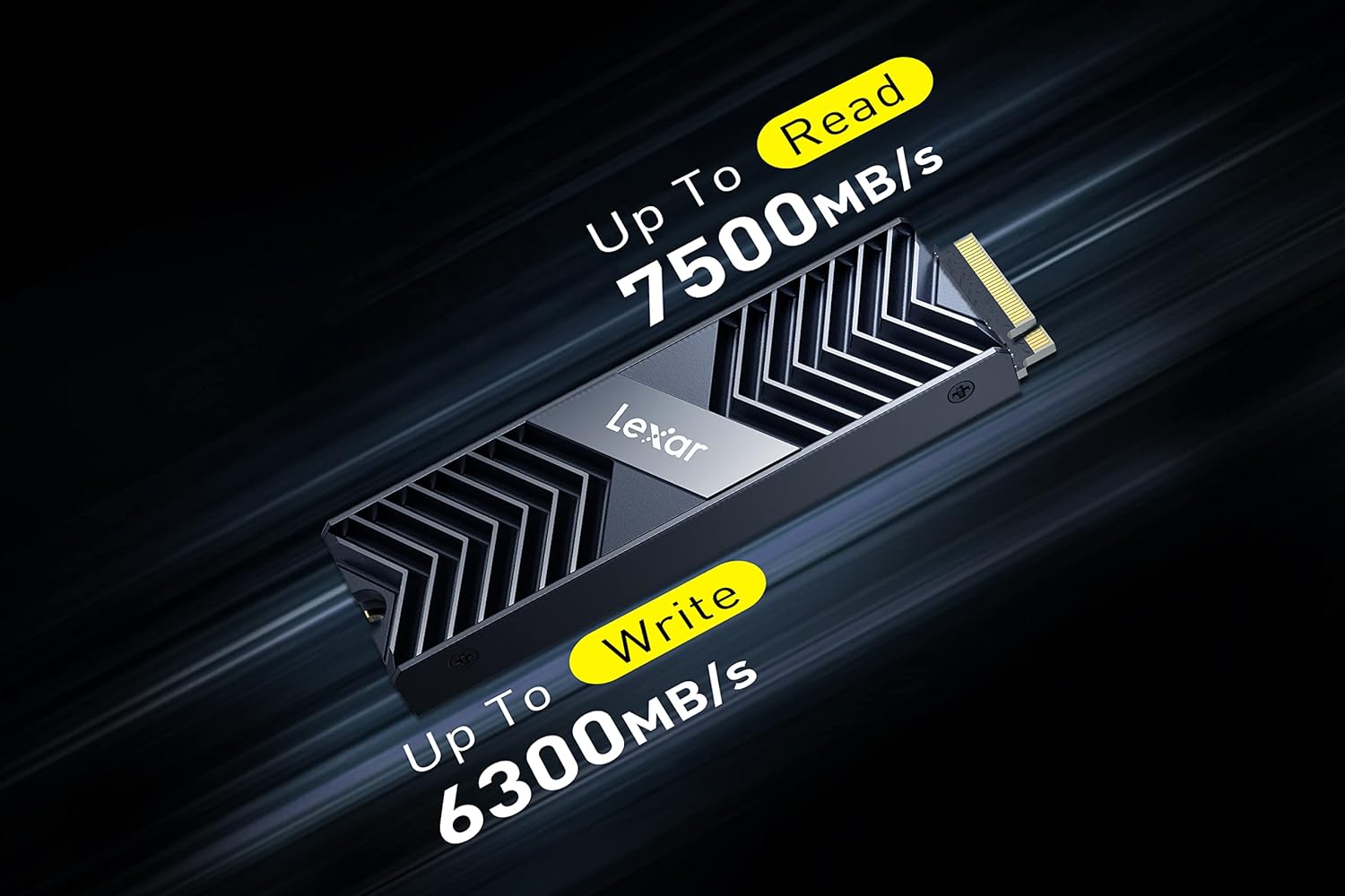 Lexar Professional NM800 PRO with Heatsink M.2 2280 PCIe Gen4x4 NVMe 1.4 Internal SSD, Up to 7500MB/s Read, 6300MB/s, Internal Solid State Drive for PS5, Gamer Lexar Professional NM800 PRO with Heatsink M.2 2280 PCIe Gen4x4 NVMe 1.4 Internal SSD, Up to 7500MB/s Read, 6300MB/s, Internal Solid State Drive for PS5, Gamer